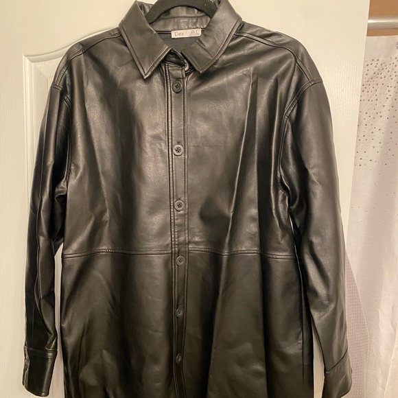 DEX- Faux Leather Shacket - Picture 7 of 7